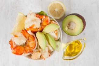 Scampi Salat mit Avocado